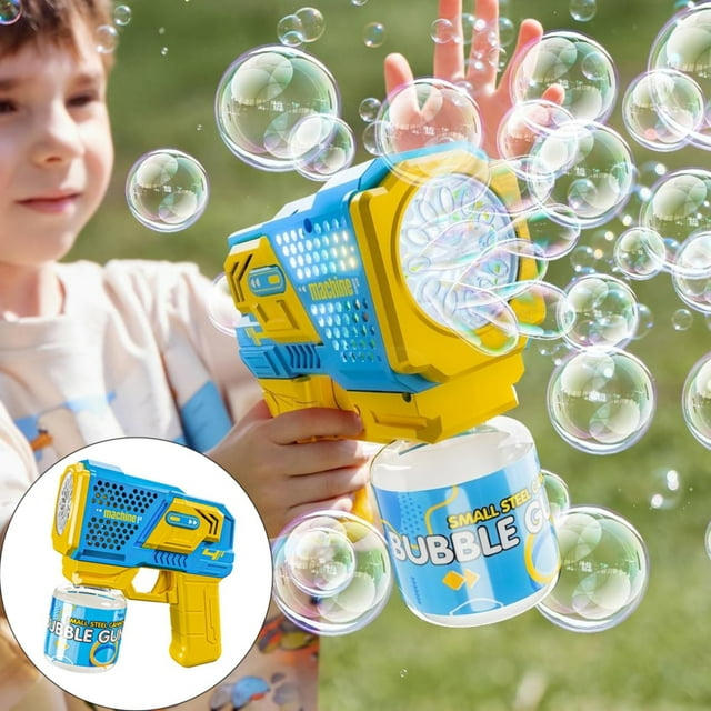 Bable Toy Soap Bubble Machine LED Kids Automatic Bubble With A Bottle Of Bubble Solution(60ml) Suitable For Parties Weddings And Birthday Outdoor Toys Toys and Hobbies
