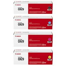 Canon Genuine 069 4-Pack Toner Cartridge Set (Black, Cyan, Magenta, Yellow)