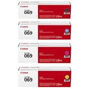 Canon Genuine 069 4-Pack Toner Cartridge Set (Black, Cyan, Magenta, Yellow)