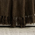 thumbnail image 3 of Lush Decor Tulum Boucle Textured Woven Fringed Throw Blanket Single 50" W x 60" L Brown - Soft Cozy Blanket For Bed, Couch Or Chair - Modern Boho Home Decor, 3 of 6
