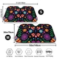 thumbnail image 3 of Balery Colorful Floral2 Windshield Sun Shade, Car Front Window Sunshade Cover ,Automotive Interior Portected Blocks Uv Rays For Car Pickup Truck Suv Accessories- Small, 3 of 7