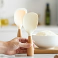 thumbnail image 5 of Wood Handle Rice Shovel Easy to Use Non-stick Silicone Material Ergonomic, 5 of 20