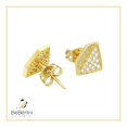 thumbnail image 7 of BEBERLINI Men Stud Earrings Cubic Zirconia 14K Gold Filled Brass Fashion Jewelry Diamond, 7 of 7