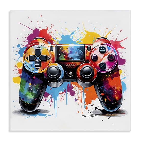Stupell Industries Playful Bright Game Controller Canvas Wall Art, design by Creative Studio
