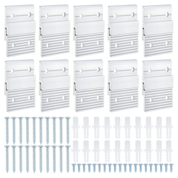 Unique Bargains 10 Pairs French Cleat Picture Hanger 2' Aluminum Z Clip Supports 30lbs, Interlocking Wall Mounting Bracket