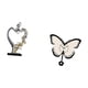 thumbnail image 5 of Estatua de pareja besándose, reloj de pared de resina acrílica, figura moderna abstracta de mariposa y flor, ideal para parejas, bodas, aniversarios,, 5 of 8