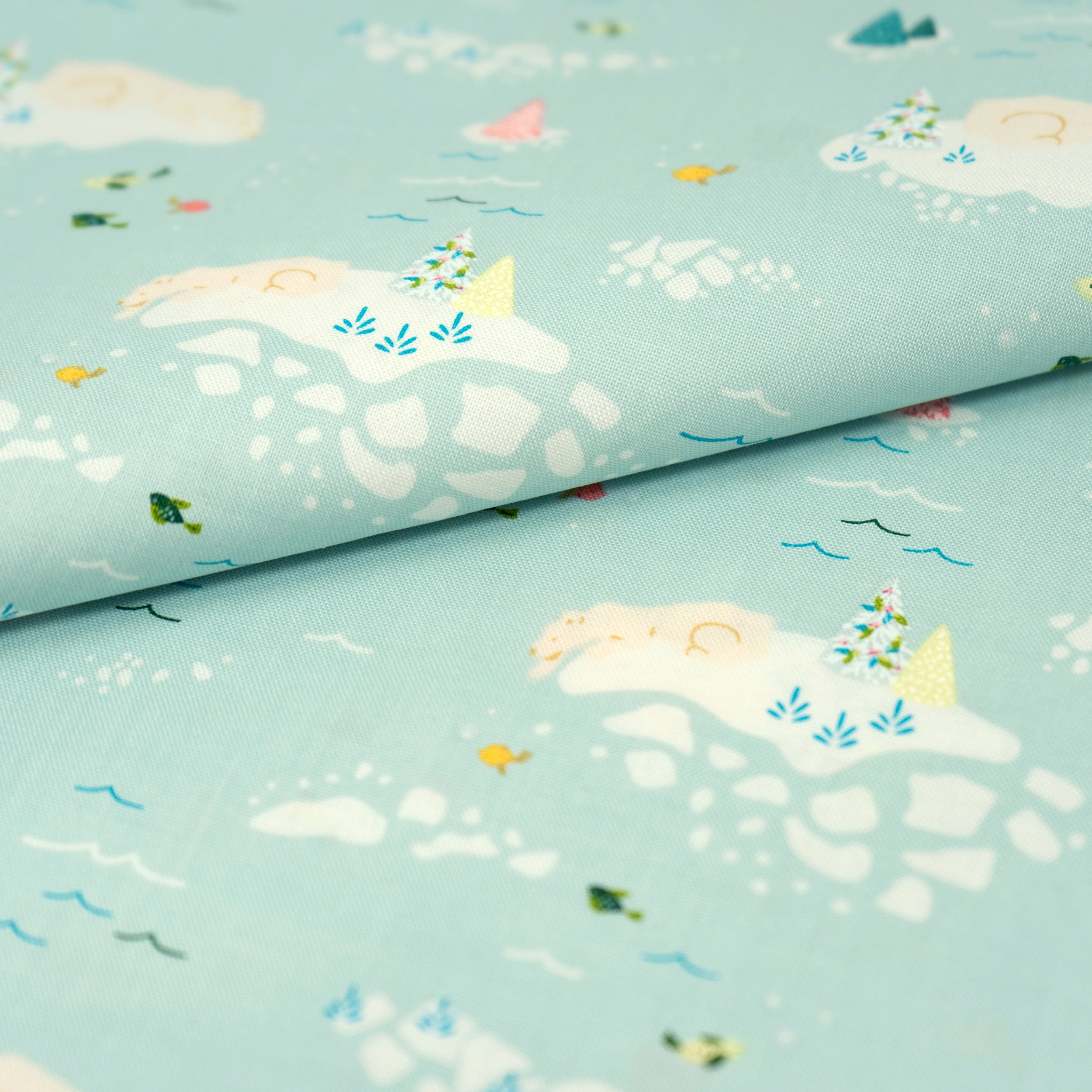 SINGER Christmas Collection 44" 100% Cotton Clouds Sewing & Craft Fabric 8 yd By the Bolt, Multi-color