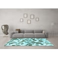 thumbnail image 3 of Ahgly Company Indoor Round Abstract Light Blue Modern Area Rugs, 8' Round, 3 of 4