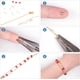 thumbnail image 4 of Caja de 300 tapas para cuentas de engarce chapadas en oro de 18 quilates, de metal, semicirculares, abiertas, de 3 mm, para hacer joyas., 4 of 9