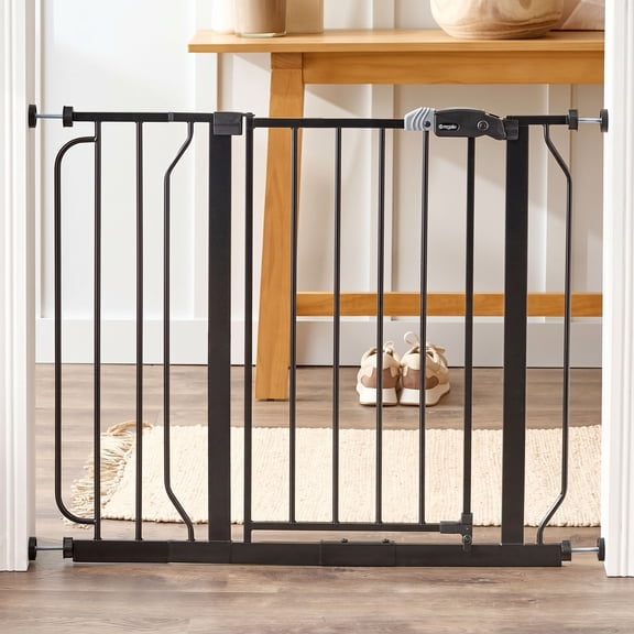 Regalo Easy Step 38.5-Inch Wide Walk Thru Baby Gate, Black, Metal