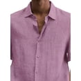 thumbnail image 2 of Cilcicy Men's Short Sleeve Casual Lapel Button Shirt, 2 of 4