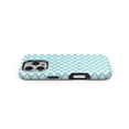 thumbnail image 4 of DesignSkinz Scratch-Resistant Hard Slim Case Compatible with iPhone 13 (Compatible with MagSafe) - Moracan Teal on White, 4 of 9
