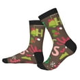 thumbnail image 2 of KLL Ho Ho Ho Merry Christmas Print Cool Socks Men's Women's Crew Socks Funny Crazy Novelty Stockings, 2 of 7