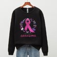 thumbnail image 4 of T-shirts de Sensibilisation au Cancer du Sein pour Femmes Imprimé Ruban Rose Col Rond Manches Longues Chandail Décontracté Ample, 4 of 6