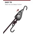 thumbnail image 4 of Heavy Duty Ratchet Tie Down Straps, 1/4" Adjustable Rope Hangers [8 Pack, 12FT, 150 lbs], Kayak Pulley System with Hooks for Garage Cargo Trucks Tents, 4 of 7