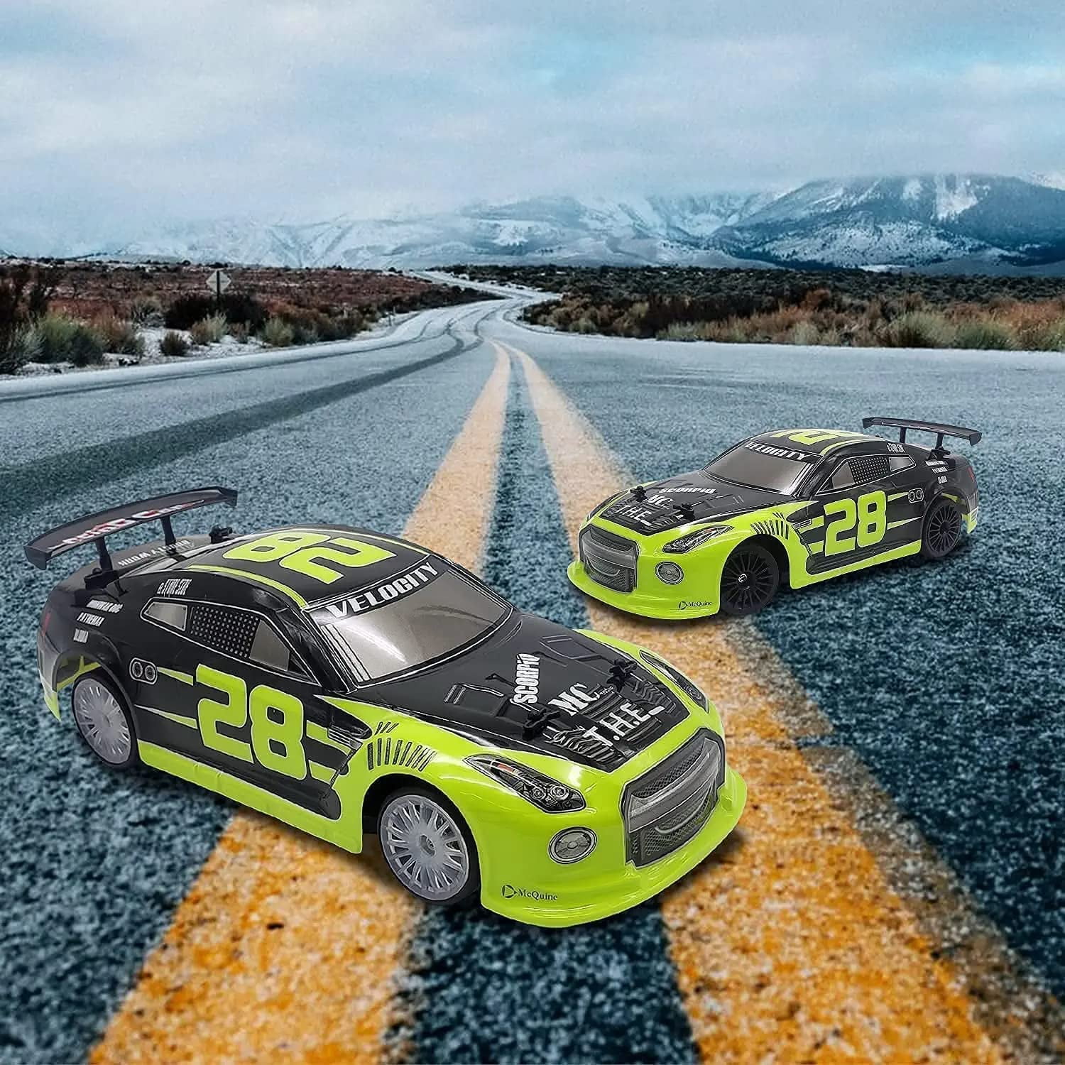 RACENT Remote Control Drift Car 1/14 RC Car 4WD Racing Drifting Car 15MPH  for Adults Boys Kids Gifts with Battery, RC Cars Drift Green