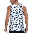 thumbnail image 3 of Fotbe Cute Cartoon Dinosaur Pattern Men's Quick Dry Workout Tank Top Gym Muscle Tee Fitness Bodybuilding Sleeveless T Shirt Breathable Workout Shirt-3X-Large, 3 of 9