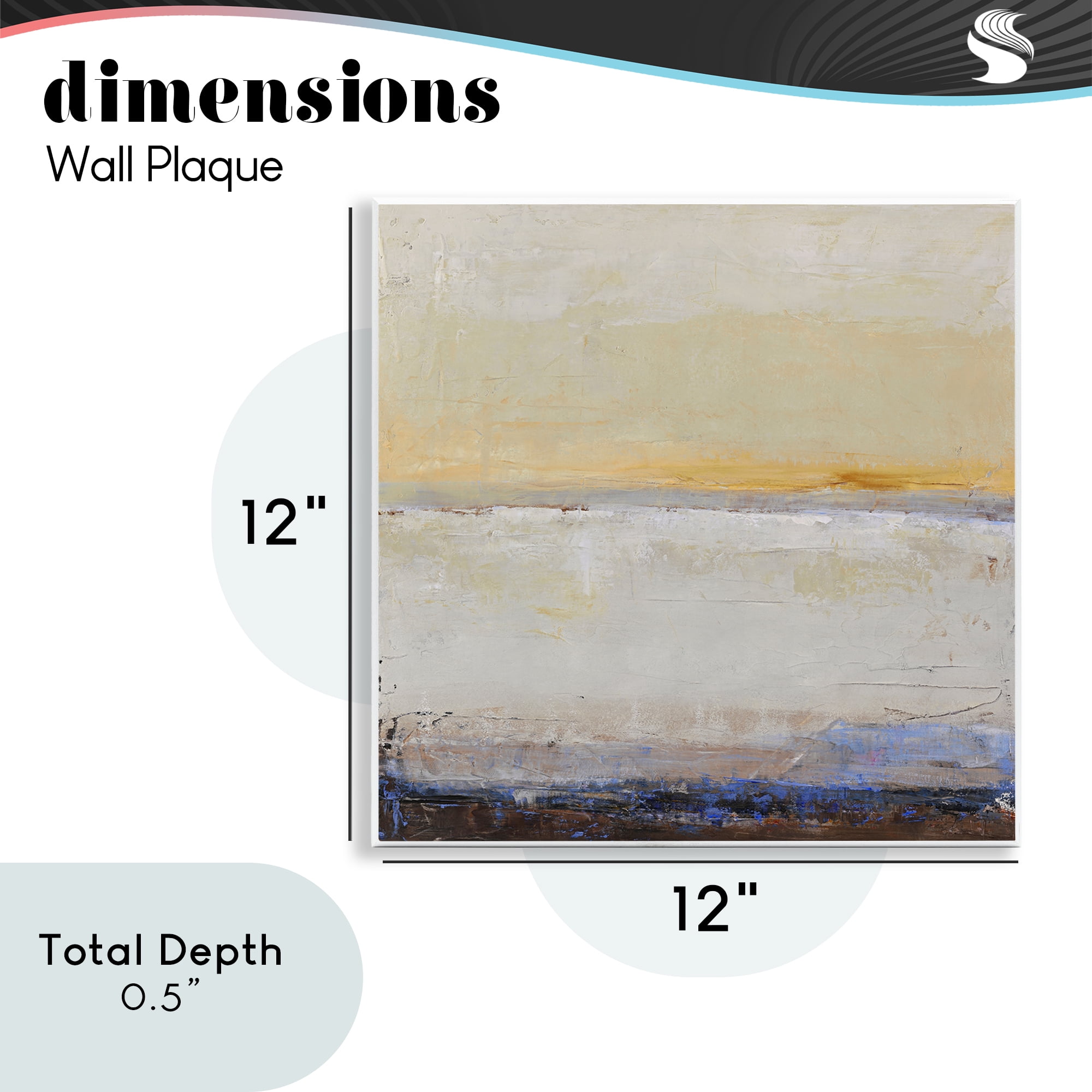 Sweeping Subtle Horizon Wall Plaque Art, design by Design Fabrikken
