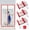 Red, variant on 3 Sets Magnetic Dust Barrier Zipper Door Kit 4' x 7.5' Construction Plastic Dust Barriers Plastic Door Curtain for Construction Self Closing Curtain for Doorways Room (White)