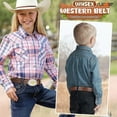 thumbnail image 2 of SUOSDEY Kid Western Leather Belts Strap for Boys Girls,Toddler Youth Engraved Embossed Belt Strap without Buckle, 2 of 6