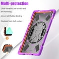 thumbnail image 7 of For Samsung Galaxy Tab S10 FE+ Case 13.1 inch SM-X620/SM-X626B, 360 Hand Strap, Shoulder Strap, Kickstand, Rugged Drop Protection, Purple, 7 of 7