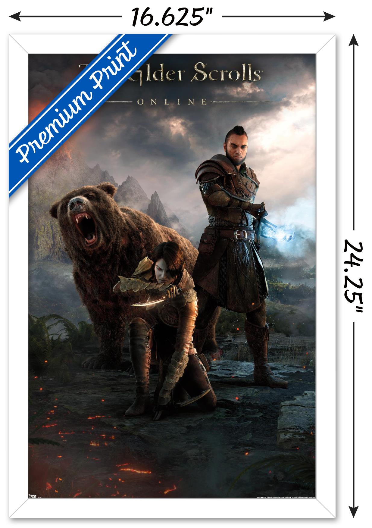 The Elder Scrolls: Online - Key Art Wall Poster, 14.725" x 22.375" Framed