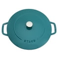 thumbnail image 3 of Staub Cast Iron Essential French Oven, Dutch Oven, 5-quart, serves 5-6, Made in France - Turquoise, 3 of 5