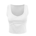 thumbnail image 4 of Kakina CMSX Tank Tops for Women Clearance Fashion Women Casual Solid Sexy Sleeveless Bandeau Vest Base Shirt Tops Deals, 4 of 4