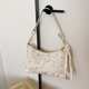 thumbnail image 1 of Bolso de mano para mujer, bolsos de paja, bolso de mano de verano, bolso para axilas de playa tejido (Beige), 1 of 4