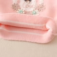 thumbnail image 5 of GYRATEDREAM Toddler Girls Pullover Sweater Comfy Long Sleeve Cable Knit Crewneck Cute Print Daily Wear Jumper Fall Winter for 4-5Y Pink, 5 of 9