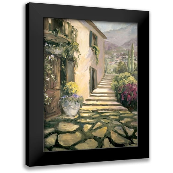 Stevens, Allayn 12x14 Black Modern Framed Museum Art Print Titled - Italian Villa II