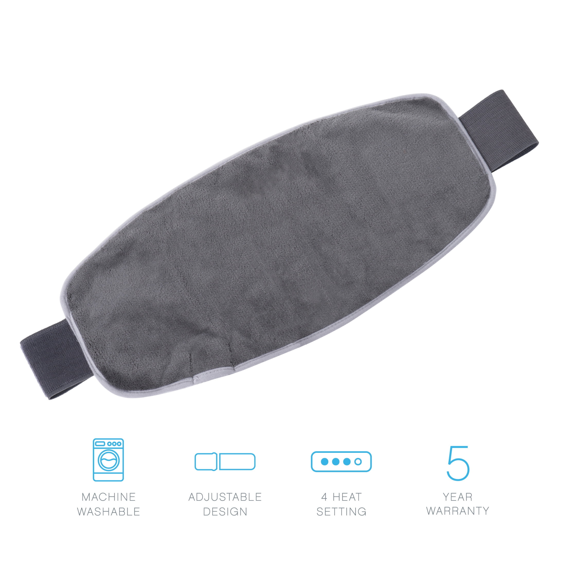 Pure Enrichment PureRelief Lumbar & Abdominal Heating Pad - 4 Heat Settings, Adjustable Belt, Hot/Cold Gel Pack, and Storage Bag -  Ideal for Back Pain