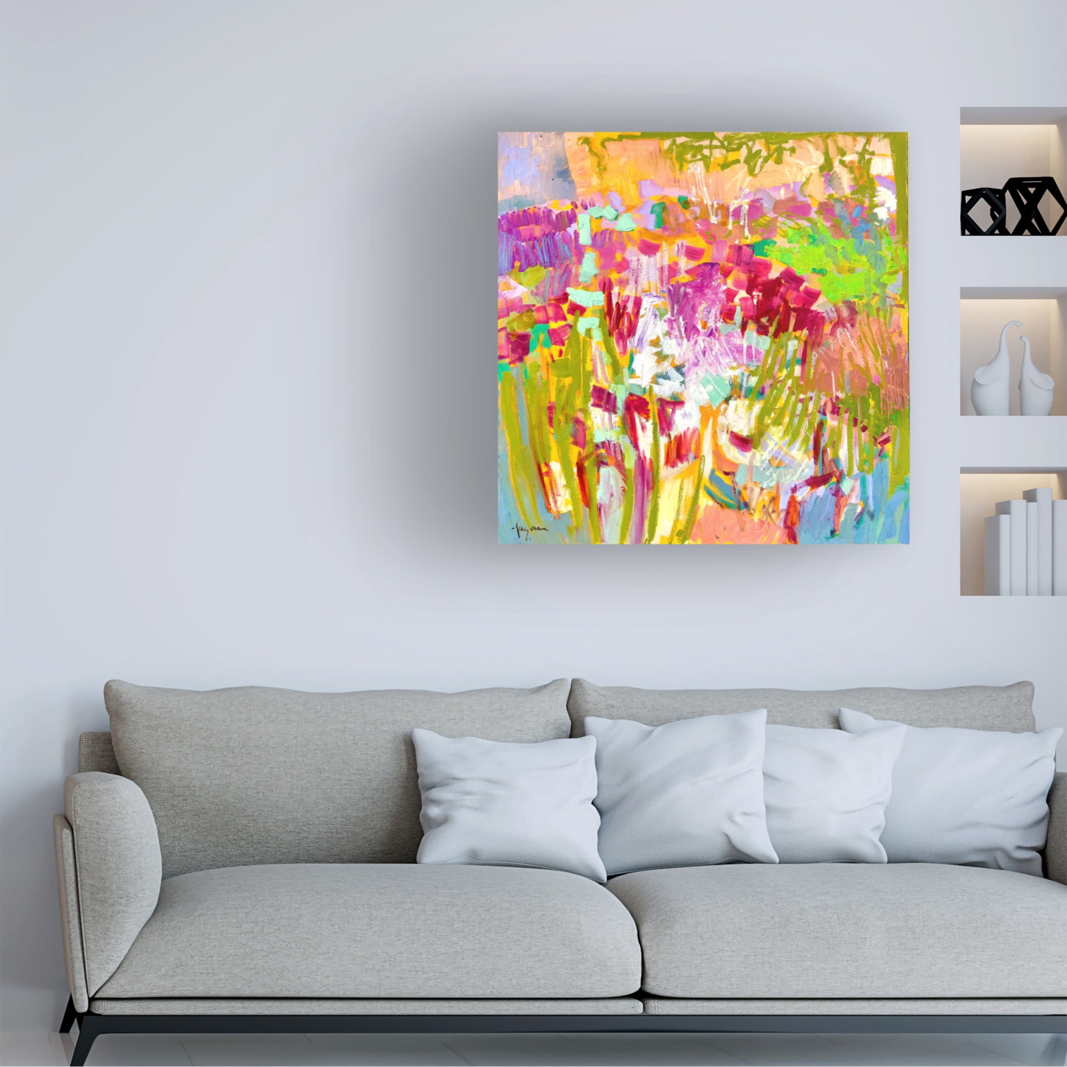 Canvas Wall Art - Dorothy Fagan 'Singing' Wall Art for Living Room, Bedroom, or Office Décor by Trademark Fine Art - 18 x 18 Inches