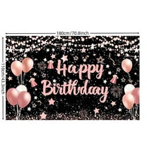 LUUFILx Birthday Party Backdrops Golden Blue Black Pink Balloon Cake Adult Customized Poster Baby Kid Banner Vinyl Backgrounds for Party