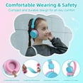 thumbnail image 5 of Link Dream Kids Bluetooth Headphones,V5.0 Wireless Over-Ear Headset with Mic, 3 Lighting Modes, 22-32H Playtime, Foldable, 3.5mm Audio Jack, for School/Students/PC/Phone/Tablet (Boys/Girls),Green, 5 of 14