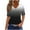 Black, variant on Women'S Summer Clothes Oversized V-Neck Gradient Tops Loose Short Sleeve Blouse Going Out Trendy T-Shirts