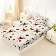 thumbnail image 2 of Manfei Fashion Goblet Pattern Twin Fitted Sheet,Pink Coquette Bowtie Bedding,2 Pieces,1 Fitted Sheet and 1 Pillowcase, 2 of 6