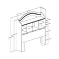 thumbnail image 2 of South Shore Summer Breeze Twin Bookcase Headboard, 2 of 7