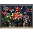 thumbnail image 5 of The Avengers Happy Birthday Anime Cartoon Theme Backdrops Banner Birthday Party Decor Supplies,5.9x3.6ft, 5 of 5