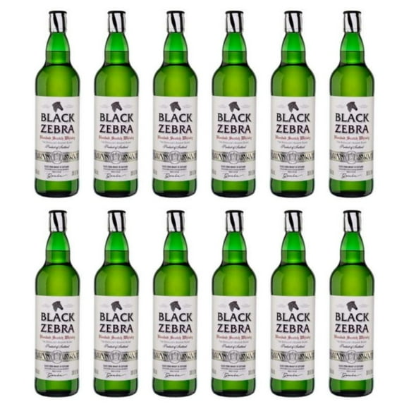 Pack de 12 Whisky Black Zebra 750 ml Zebra