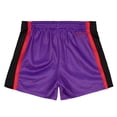 thumbnail image 3 of Women's Mitchell & Ness  Purple Toronto Raptors Swingman Big Face 3.0 Basketball Shorts, 3 of 4