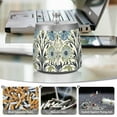 thumbnail image 6 of Yayeee Ashtray with Lid for Cigarette Smokeless Stainless Steel Home Ash Holder, Blue Floral Pattern, 6 of 7