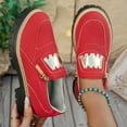 thumbnail image 3 of Dakaela Womens Loafer Shoes Platform Chunky Penny Loafers Lug Sole Slip on Work Office Business Casual Dress Shoes Red 9.5, 3 of 7