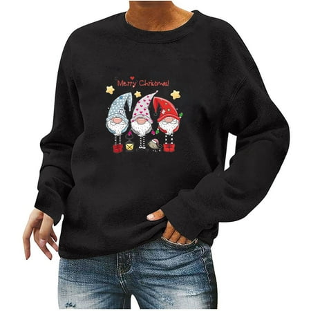 

JDEFEG Womens Pajama Tops Women Letter Printing Sweatshirt Top Long Sleeved Sweatshirt Casual Blouse Temperament Pullover Top Womens Knit Long Sleeve Top Polyester Z Xxxl