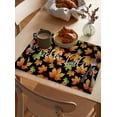 thumbnail image 3 of Hello Fall Placemats Set of 6 Fall Maple Leaf Thanksgiving Black Back Heat Insulation Washable Place Mats, Rustic Non-Slip Table Mats for Dining Table Party Kitchen Decor,13x19 Inch, 3 of 4