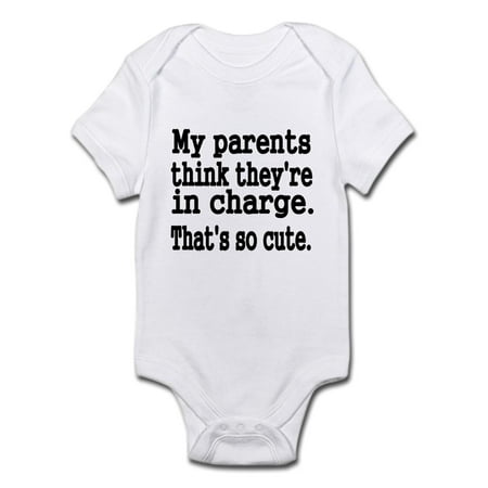 

CafePress - My Parents Think Theyre In Charge Body Suit - Baby Light Bodysuit