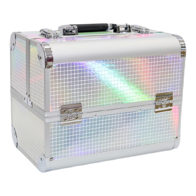 TISHITA Makeup Train Case Carry Handle Vanity Case for Makeup Tools Beauty Tool Home white