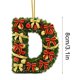 thumbnail image 2 of Adornos navideños artesanales decorativos para el árbol, monogramas decorativos acrílicos 2D con gorro de Papá Noel, 26 letras, adornos navideños colgantes para manualidades, decoración navideña para, 2 of 5