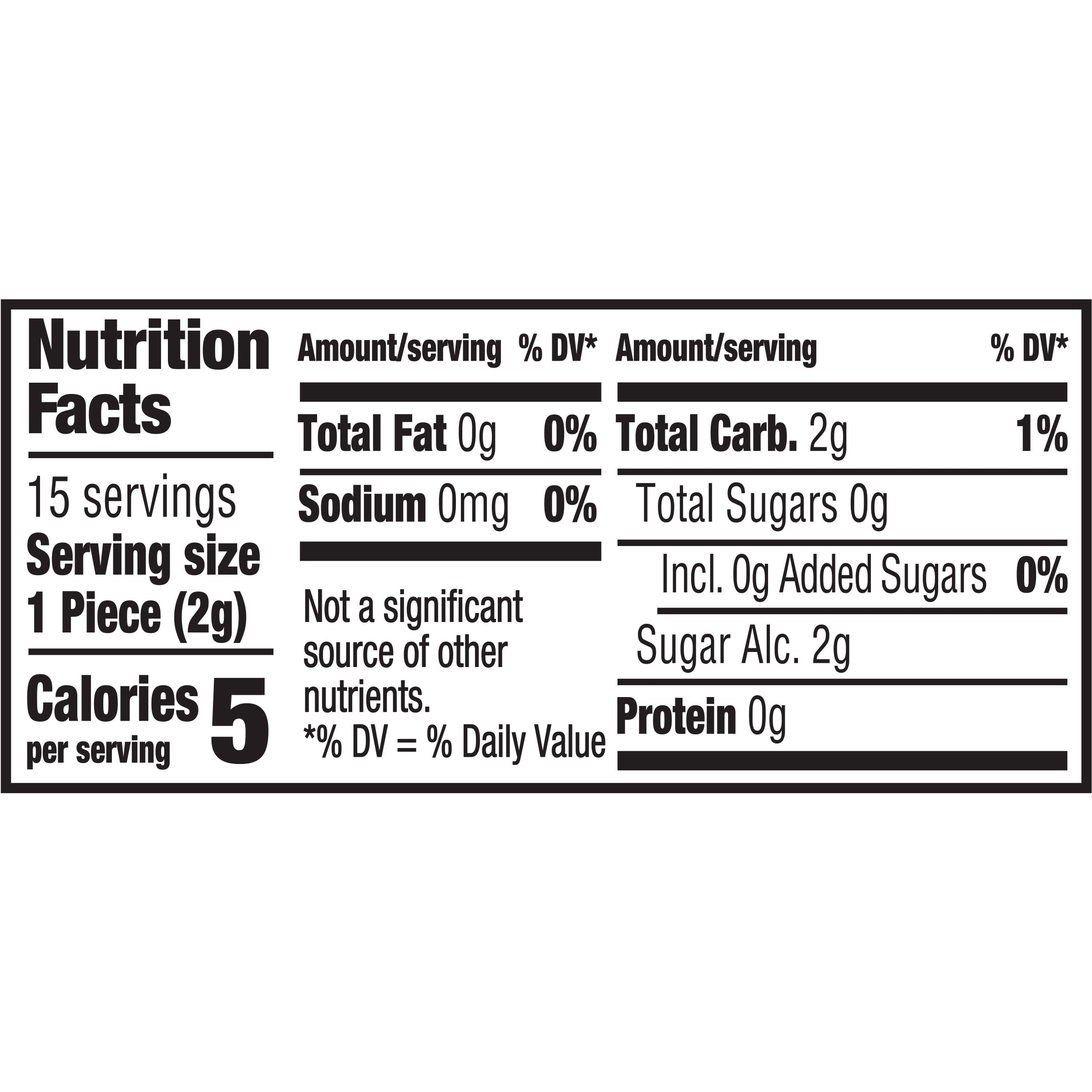 Starburst Original Chewing Gum, 15 Pieces, Bottle