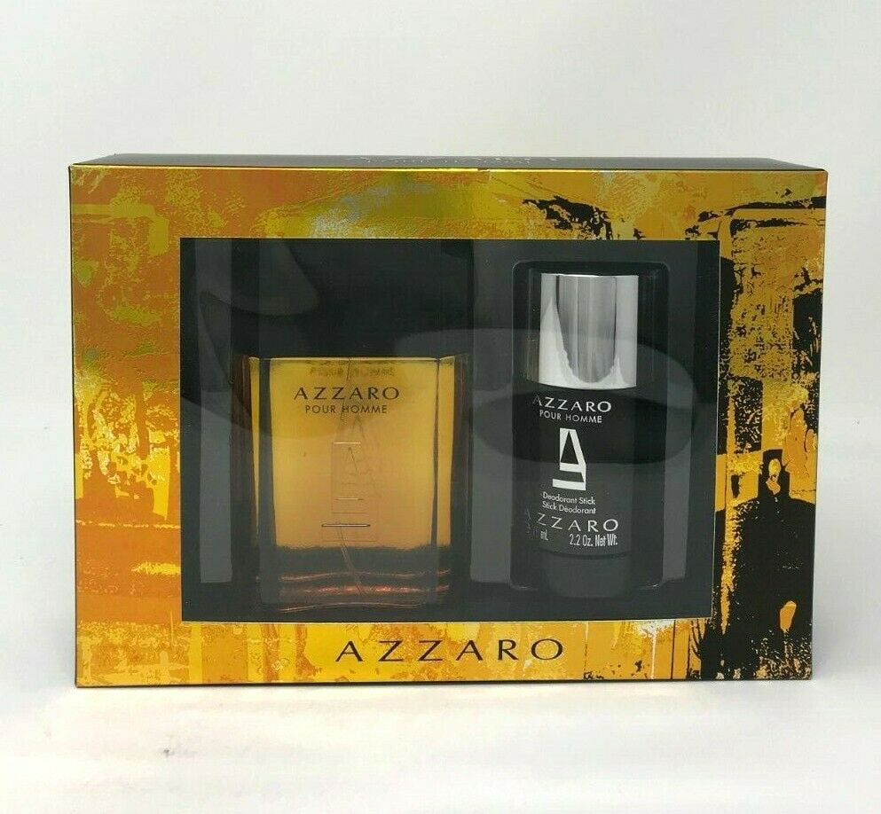 Azzaro Pour Homme Azzaro For Men SET: EDT Spray 3.4 oz + Deodorant Stick 2.2 oz - Walmart.com